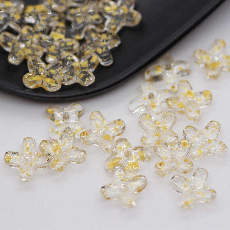 6x8 мм 50 шт. крест ароматный цветок форма хрустальное стекло свободные бусины-разделители для изготовления серег ювелирных изделий DIY ремесла