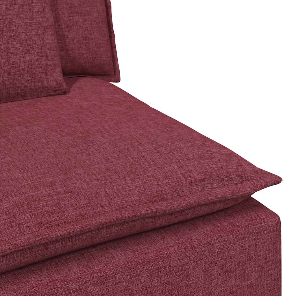 Modular Sofa Center Module with Cushions Burgundy 100 cm