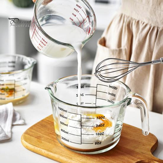 Стеклянный мерный стакан с ручкой и V-образным носиком, стеклянные кувшины для эспрессо, прозрачные весы, мерные кувшины для унций, кружка для смешивания для бара, вечеринки, вина, молока