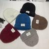 Patch Knitted Hat for Women In Autumn and Winter Warm and Ear Protecting  Soft and Waxy Thickened Plush Woolen Hat Showing A Trendy Face