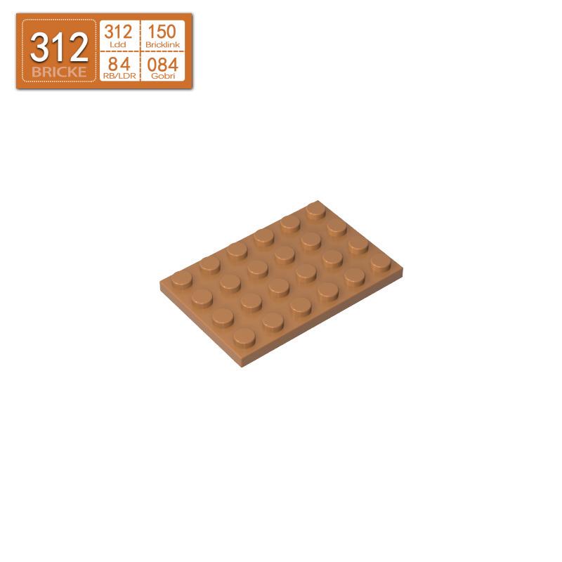 BRICKE Zhuan Ke 4x6 Plate Compatible with Lego MOC Building Blocks Puzzle Teaching Aids.