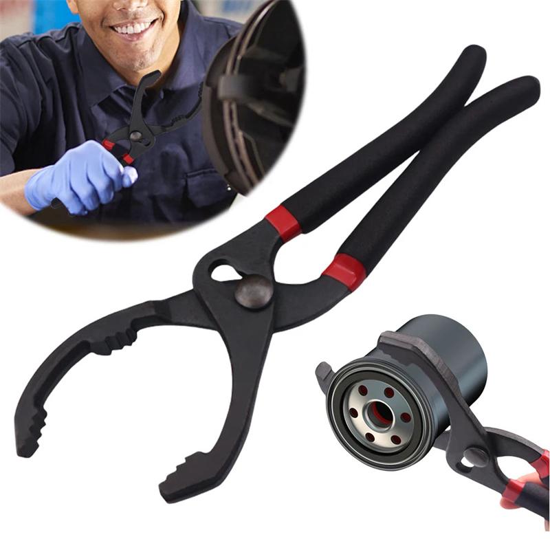 1pc 10 Inch/12 Inch Oil Filter Clamp Type Wrench Auto Repair And Maintenance Tool Oil Grid Pliers Car Disassembly Hand Tools