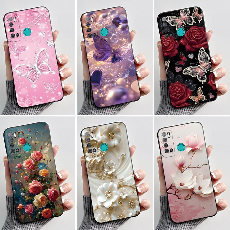 Чехол для Tecno Pouvoir 4 Pro LC7 LC8 Мягкий Силиконовый TPU Чехол для Телефона Для Tecno Pouvoir 4 4Pro LC 7 LC 8 Задняя Крышка Цветочные Fundas