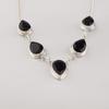 Ожерелье ручной работы из стерлингового серебра 925 пробы с драгоценным камнем черный оникс для женщин, свадебное украшение RN-1-17