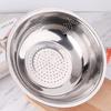 ZISIZ Thickened 304 Stainless Steel Multi-purpose Kitchen Basin & Rice Sieve