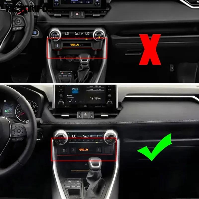 For Toyota Rav4 Rav 4 2024 Carbon Fiber Center Console Seat Heat Switch Cover Trim Interior Accessories
