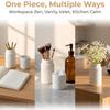 Clear Cotton Swab Holder Jar Airtight Tabletop Storage Container, Bathroom Vanity Organizer for Home Bedroom Dorm Office Counter