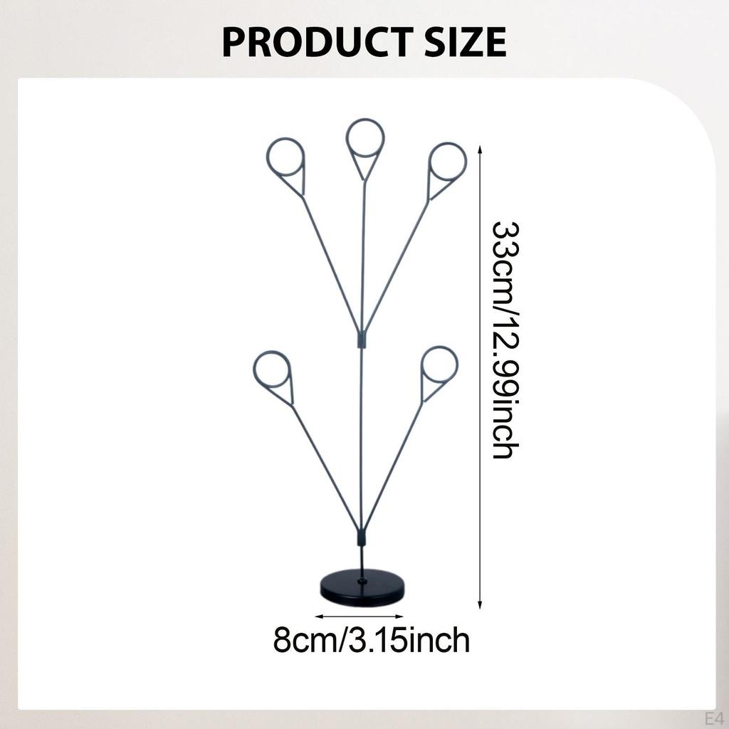 5 Branch Family Tree Picture Frame Holder Clips Desk Card Display Stand