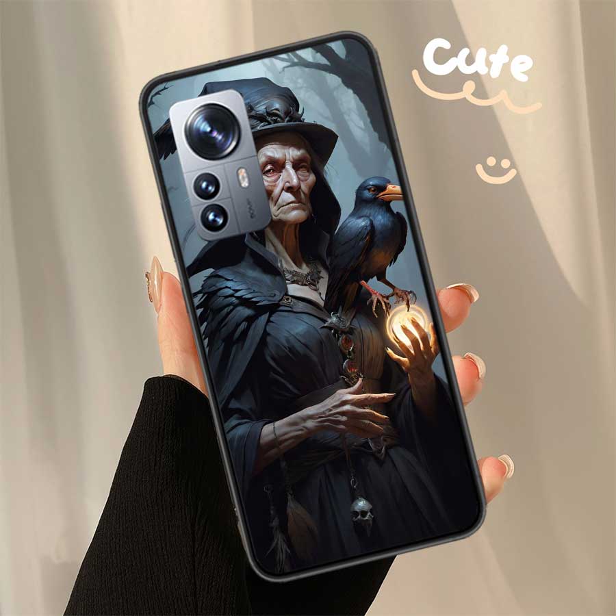 Чехол для телефона на Хэллоуин Лунная Ведьма Ужасы Для Xiaomi Poco F7 Mi 14 Ultra 15 13 12 Pro 11T 10T 12T Pro 12X 11i 11 10 Lite 5G 9 8 Cov