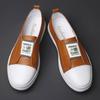 Hot Sale Mens Sneakers New Light Casual Shoes for Men Breathable Flats Slip On Man Leather Shoes Comfortable Summer Skate Shoes