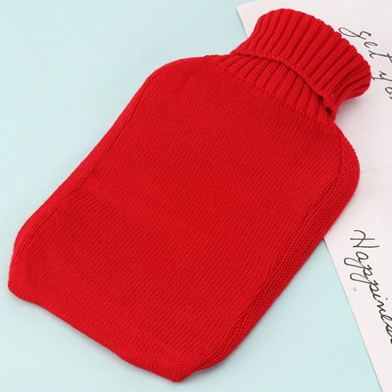 Чехол для грелки для рук. Практичный съемный дышащий вязаный чехол. Зимний домашний и уличный вязаный чехол для бутылки с горячей водой. Куртка для сумки с горячей водой.