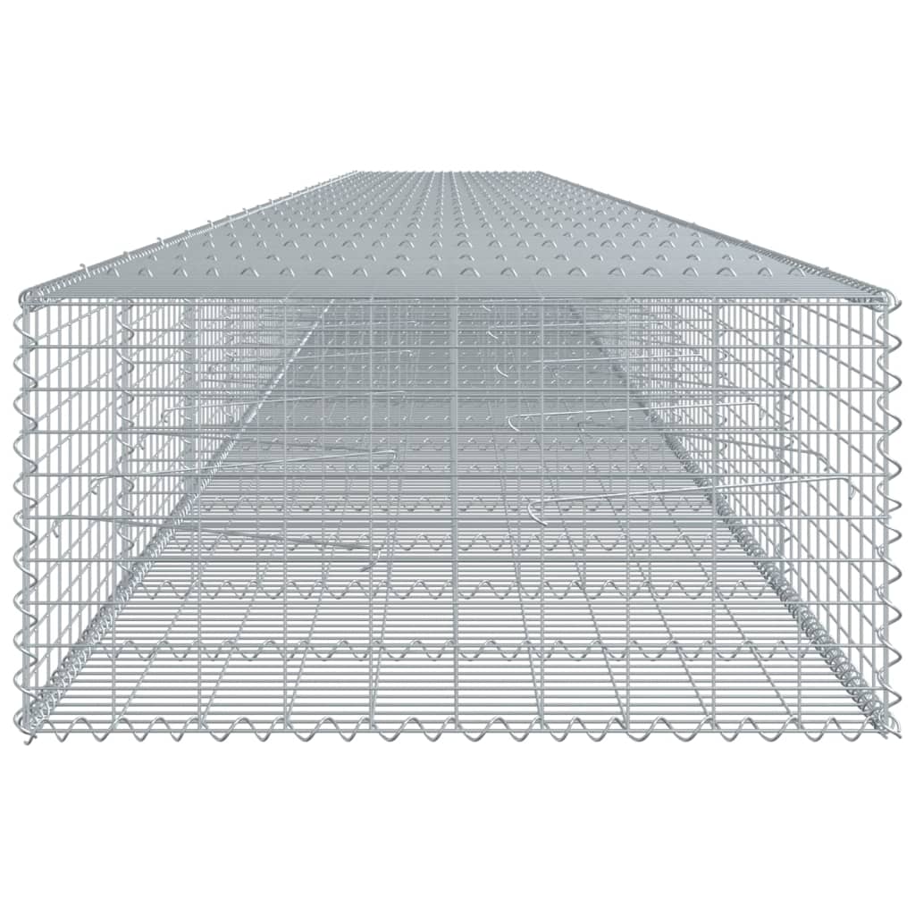 Gabion with Lid 1200 x 100 x 50 cm Galvanized Iron