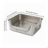 Small Pet Toilet with Grate Low Entry Waste Pan High Sided Stainless Steel for