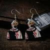 Vintage Style Horror Earrings 1 Pair Halloween Theme Dangle Drop for Women, Scary Blood Gothic Acrylic Clown Earrings, Creative Punk Jewelry Costume,