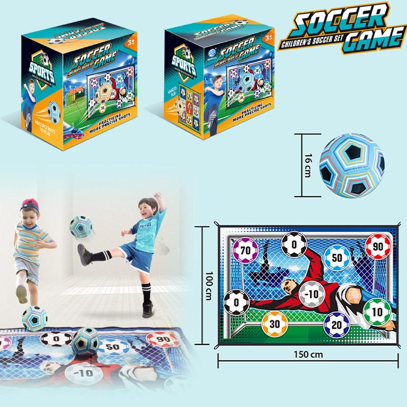 Fun And Colorful Childrens Soccer Play Mat Set With Soft Plush Pillow And Accessories