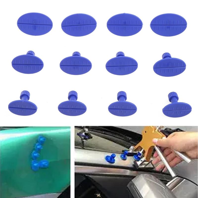 12 шт. Набор инструментов для удаления вмятин, клей, вытягивающие язычки, присоски для обслуживания, инструменты для ремонта вмятин на кузове автомобиля, индивидуальные