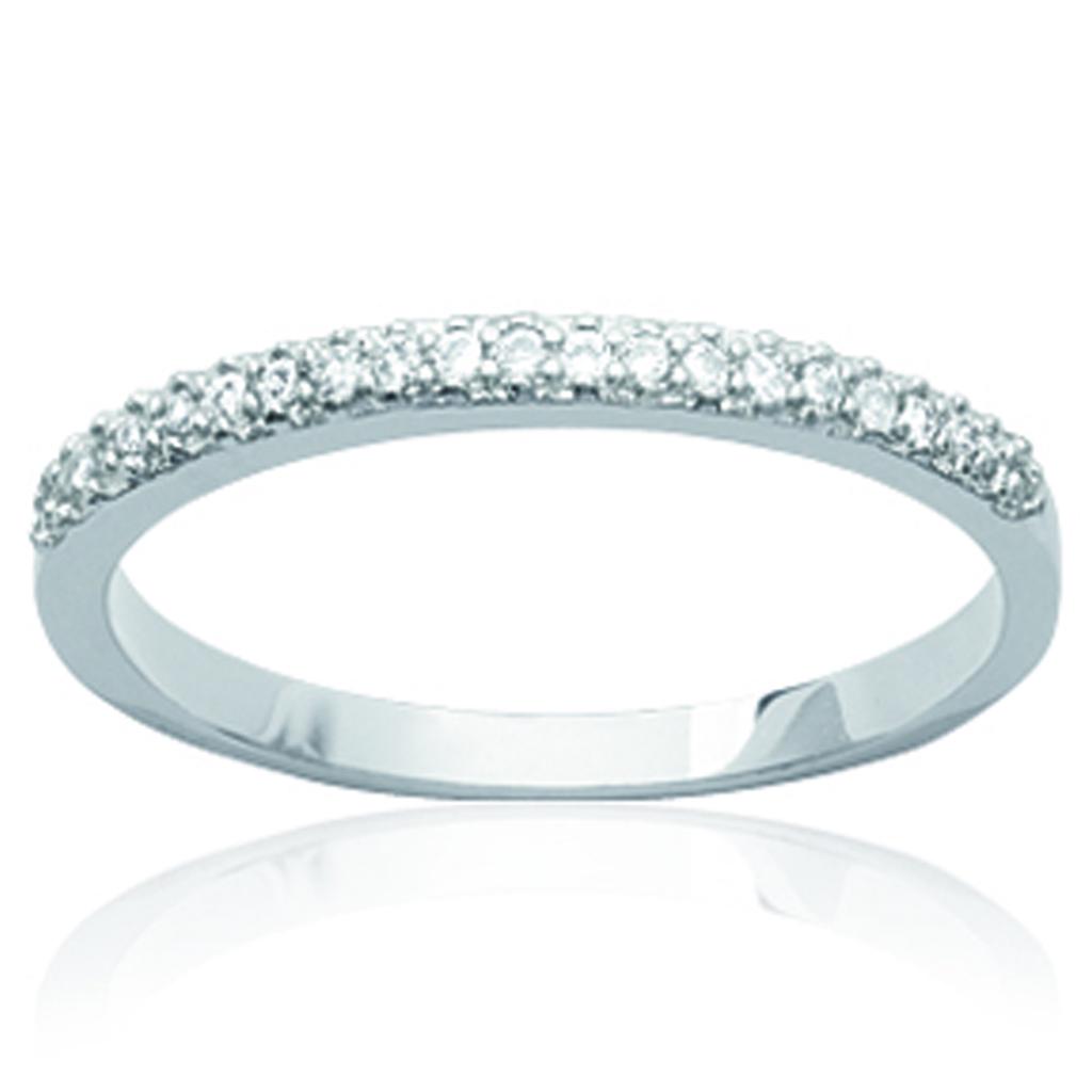 Silver Ring 'Pour La Vie' Silvery White (rhodium) - 2 Mm