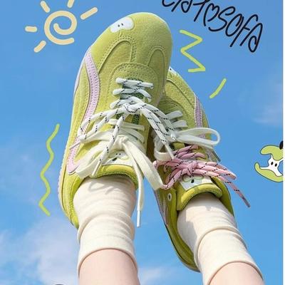 Версия из коровьей кожи~ Красные кеды Apple на тонкой подошве, повседневные кеды Forrest Gump, женские, весна 2025, новые, универсальные спортивные туфли для моральной подготовки