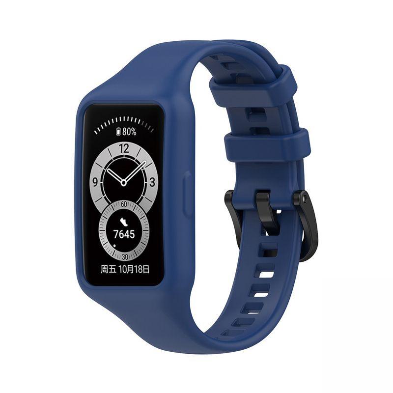 Силиконовый спортивный ремешок с чехлом с полной защитой для Huawei Honor Band 6 Стильный и прочный!
