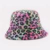 Autumn and Winter Internet Celebrity Colorful Leopard Print Bucket Hat Fashion Versatile Personality Travel Basin Hat Women's Windproof Warm Hat