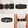 Buckle Fashion Gold Decoration Women Casual Wide Waist Belt For Use Daily