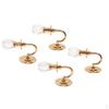 4 Pieces Metal 12th Scale Dollhouse Miniature Wall Lamp Lighting Room Corridor Decor