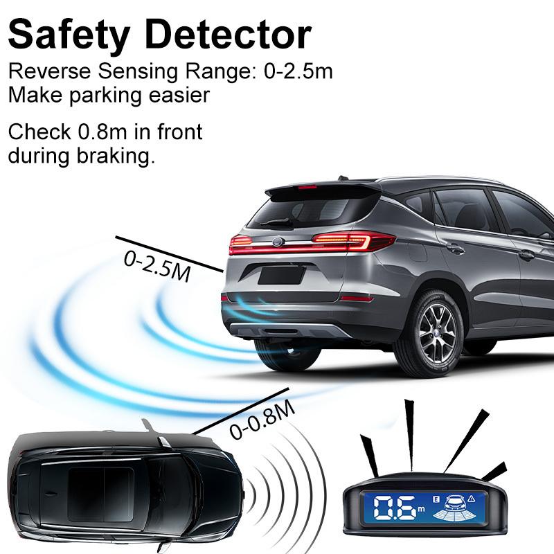 LED display reverse radar, 8 sensors, radar detection system, backlight display, voice prompts make reversing easier