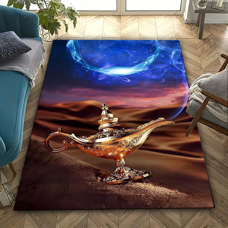 Ковер с 3D-рисунком фонарика желаний для гостиной, коврик для детской спальни, придверный коврик для дивана, напольный коврик, противоскользящий коврик, декоративный коврик, забавный подарок