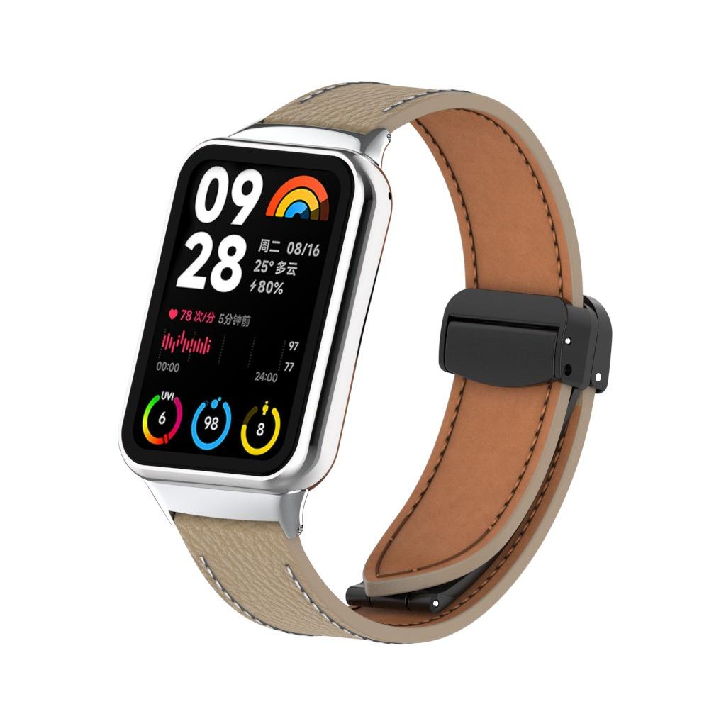 Кожаный сменный браслет с магнитным ремешком для Xiaomi Band 8 Pro, аксессуары для Miband 8 Pro