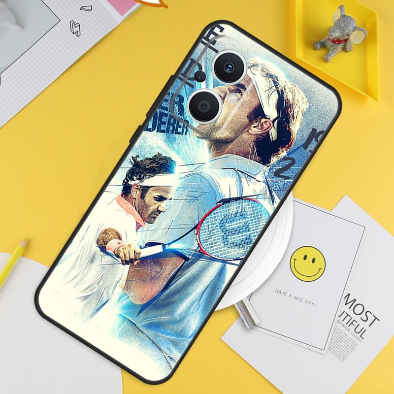 Теннис Роджер Федерер RF Для OPPO Reno 8T 11F 12F 13F 14F 7 8 Lite 10 11 12 13 14 Pro OPPO Find X9 X8 X5 X6 Pro Чехол