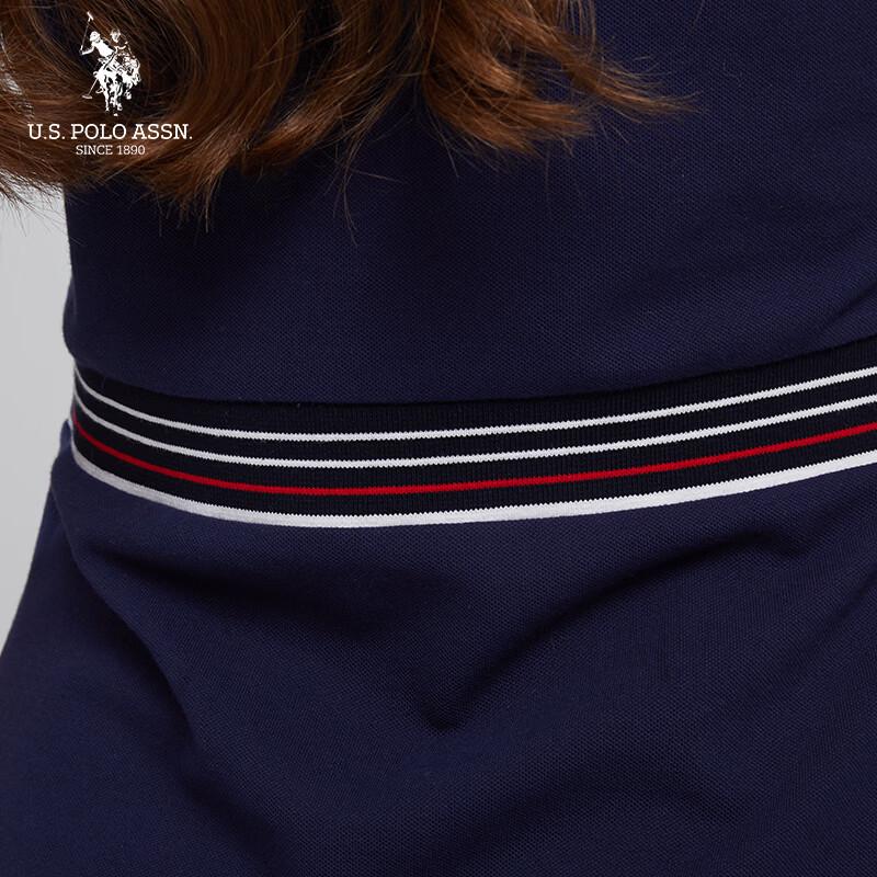 U.S. Polo Assn. Женское поло-платье в полоску colorblock
