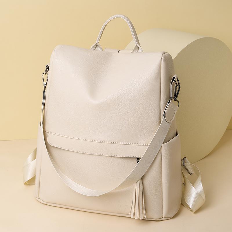 Кожаный рюкзак Женский противоугонный рюкзак Повседневная сумка через плечо Сумка унисекс