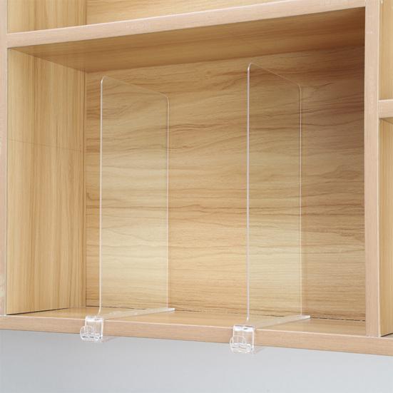 2/4/6Pcs Clear Acrylic Shelf Dividers Organizer Shoes Clothes Purses Blankets Closet Separators for Bedroom