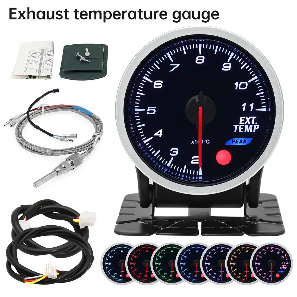Universal Auto 12V 52mm 8 Color Racing Car Oil Pressure Water Oil Temp EGT Exhaust Temp Turbo Boost Tachometer Gauge Meter