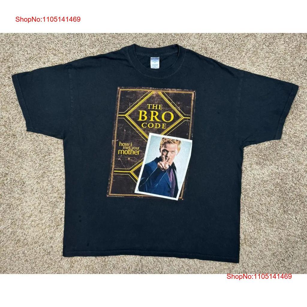 YK How i Met your Mother T Shirt Unisexs Size XL Bro Code Neil Patrick Harris vintage Washed Stylish Top For Everyday Wear
