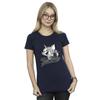 Tom And Jerry Womens/Ladies Greyscale Square Cotton T-Shirt