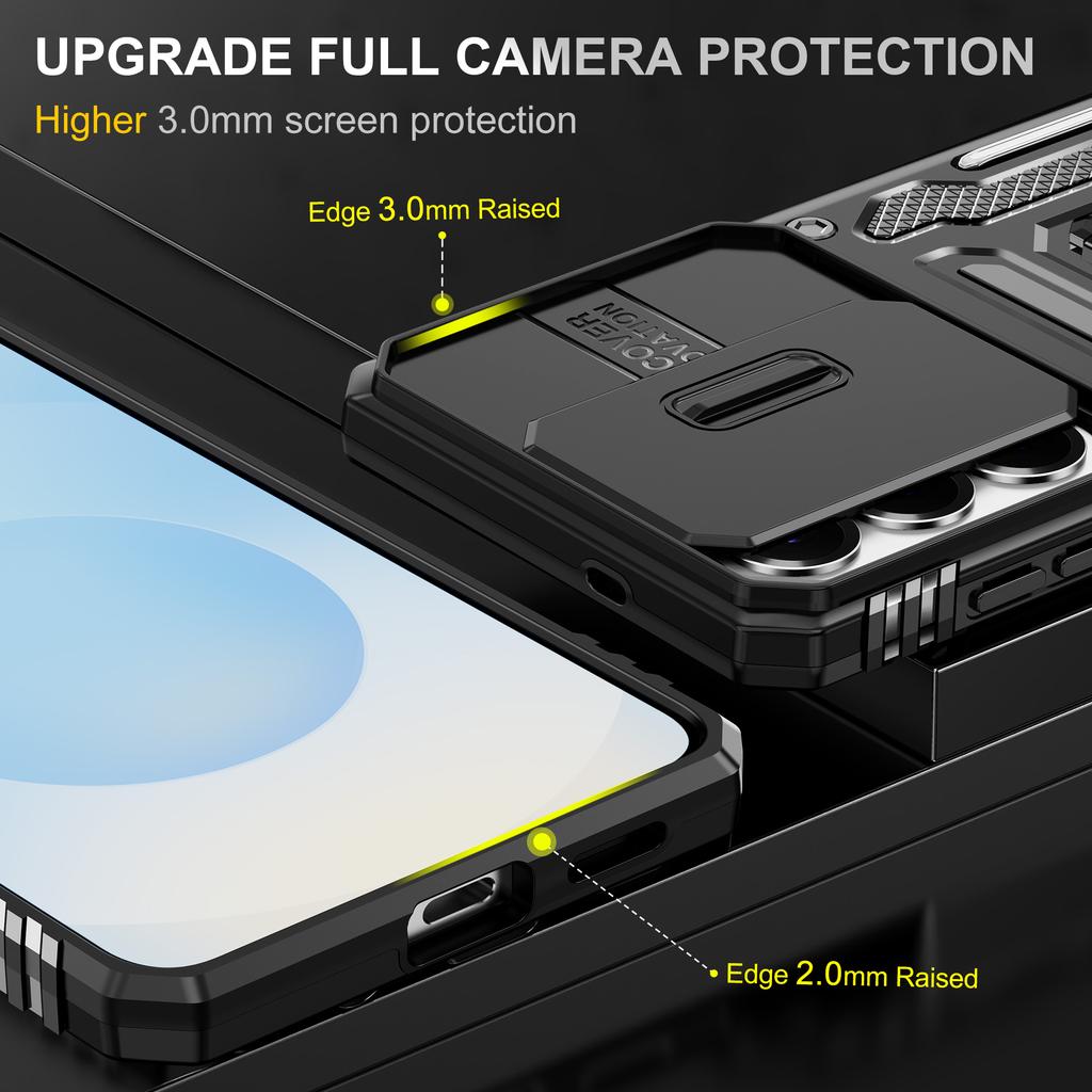 Anti-Slip Phone Case for Samsung Galaxy S26 Plus S25 Ultra S24 FE S22 S23 S21 Ultra A17 5G A56 A36 A16 Kickstand Ring Cover Bag