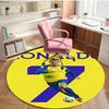 Cristiano Ronaldo Print Round Rug, Washable Floor Carpet, For Entryway Dorm Laundry Room Office Study, Home Decor Birthday Christmas Gift