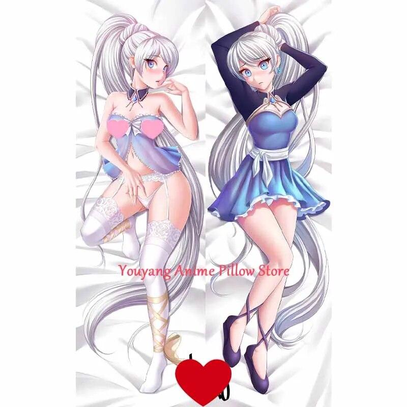 Чехол на подушку в стиле аниме Dakimakura Weiss Schnee, Рождественская наволочка с 2-сторонним принтом, обнимающая подушка для тела