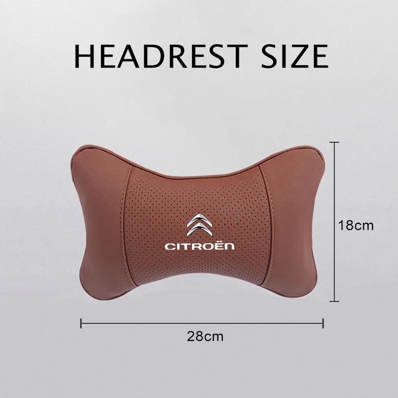1Pcs Car Seat Headrest Auto Logo Neck Pillow For Citroen C6 C4 2CV VTS DS3 DS4 DS5 RD3 Cross Berlingo Xsara Grand Picasso Jumper ajo256