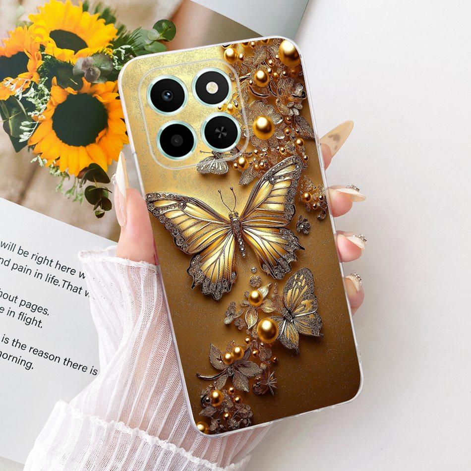 For Honor X6C Cute Flower Butterfly Cat Painted Case HonorX6c X 6C 4G NIC-LX1 LX2 LX3 Soft Silicone TPU Phone Cases