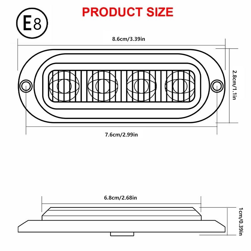 12 В 24 В грузовик светодиодный боковой габаритный фонарь автомобильный прицеп точка E8 отражатель габаритный фонарь фургона для грузовика автофургона автобуса лодки