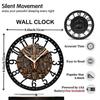 25cm Circular Iron Clock Perfect for Bedroom Wall Above the Headboard