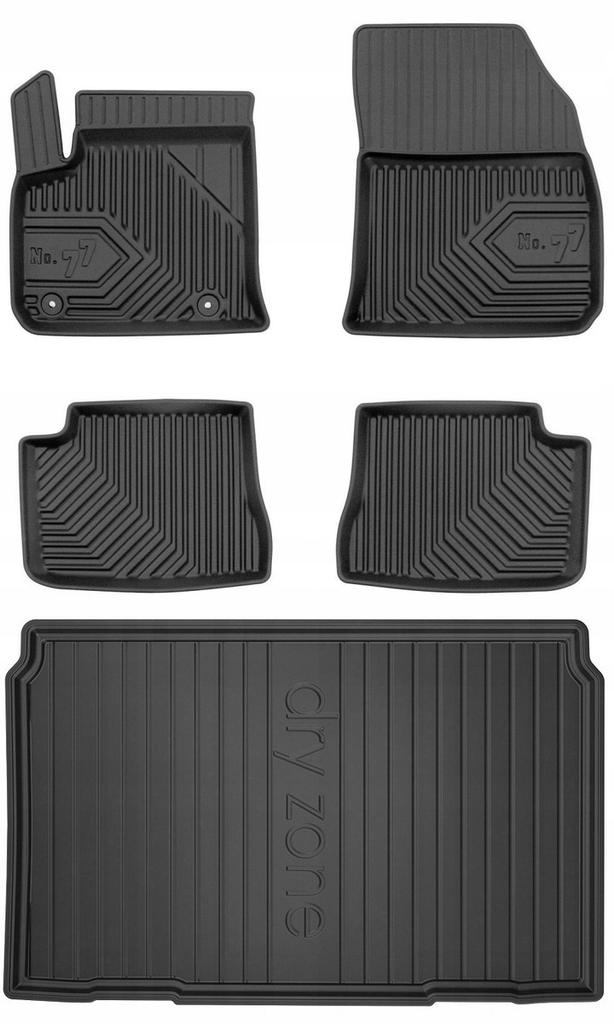 Set 77 Floor Mats And Mat Opel Corsa-E Electric Hatchback From 2019-