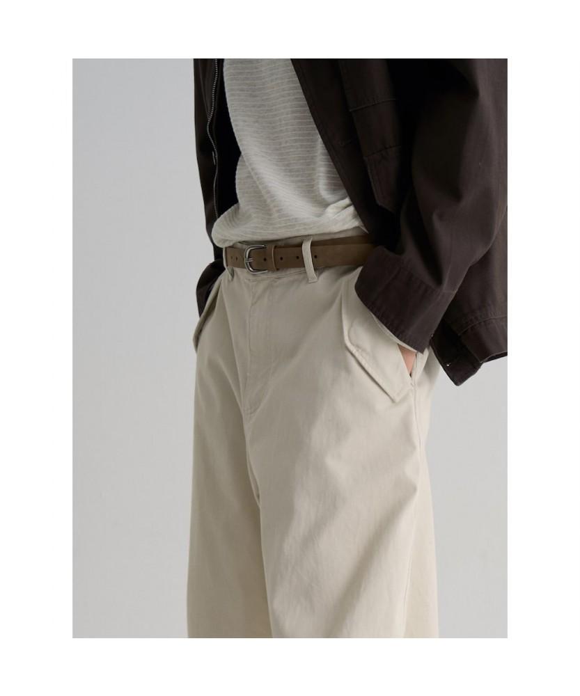 8SECONDS Cotton Curved Pants Ivory