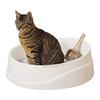 Cat Toilet Cat Toilet Body Cat Toilet Not Easy To Fall Open Type OCLP-390 (Antibacterial Open Scoop Included) White/Beige