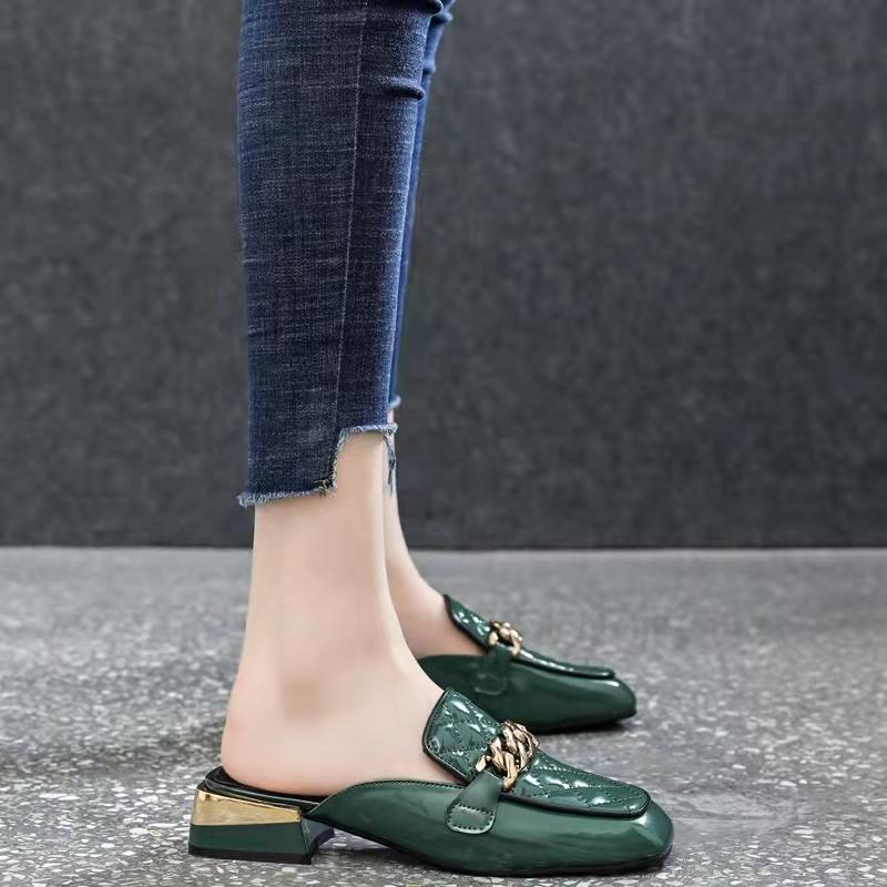 Women Slippers New Summer Chain Sandals Women Mules Beach Fashion Casual Slippers High Heels Slides Women Zapatos De Mujer