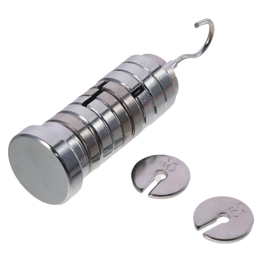 Premium Brass Slotted Weight Set Silver Lab Slotted Mass Set with Hanger & Case General Science