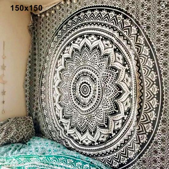 Мандала богемный коврик для йоги пляжное полотенце шаль одеяло индийский настенный гобелен