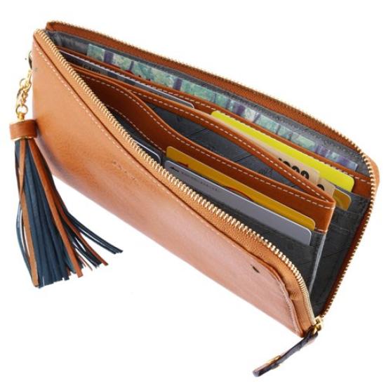 Zipper Long Wallet 35185 Mustard [Dakota] L-shaped 3.